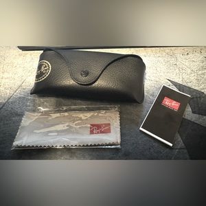Ray-Ban Black Case with Soft Wipe/Book For Glasses